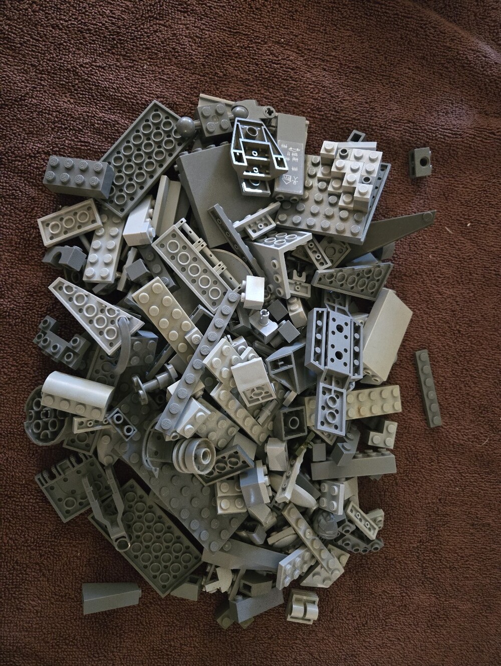 LEGO One Pound Bulk Lot of Loose Lego Pieces Bricks Random Parts Grey
